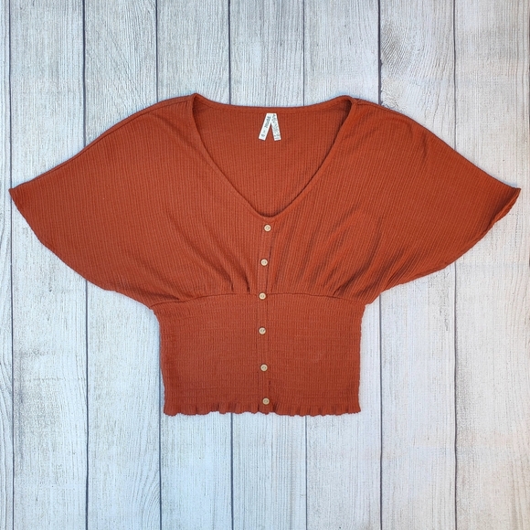 Mudd Tops - Shirred Waist Top
